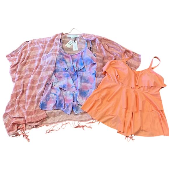 NWT Treasure & Bond Swim Coverup Yonique Tankini Bundle 20W - Picture 1 of 16